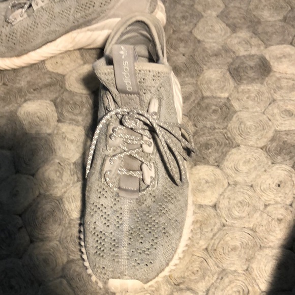 Adidas tubular sneakers grey knit size 10 used condition. - Picture 5 of 10